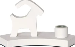 BRUCE Ljusstake 18cm Vit