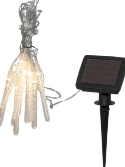 BUBBLY LIGHT-CHAIN Solcells-ljusslinga 180cm 10LED Varmvit/Klar