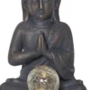 BUDDHA Solcellsdekoration 27cm Grå