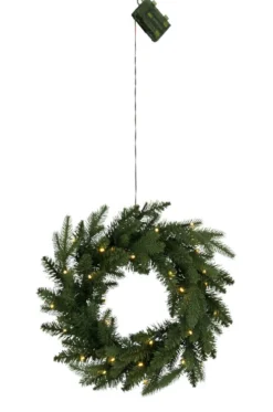 BYSKE Krans 45cm 30LED Grön IP44
