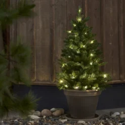 BYSKE LED Julgran 90cm 50LED Grön IP44
