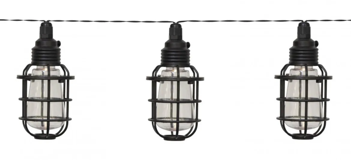 CAGE Solcells-ljusslinga 8L 2,1m Svart