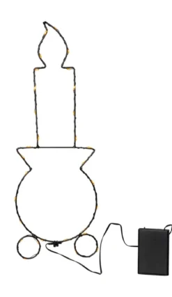 CANDLY Inomhusdekoration Batteri 41cm Svart