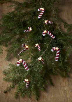 CANDYCANE Ljusslinga Batteri 1,35m 10LED Varmvit/Vit