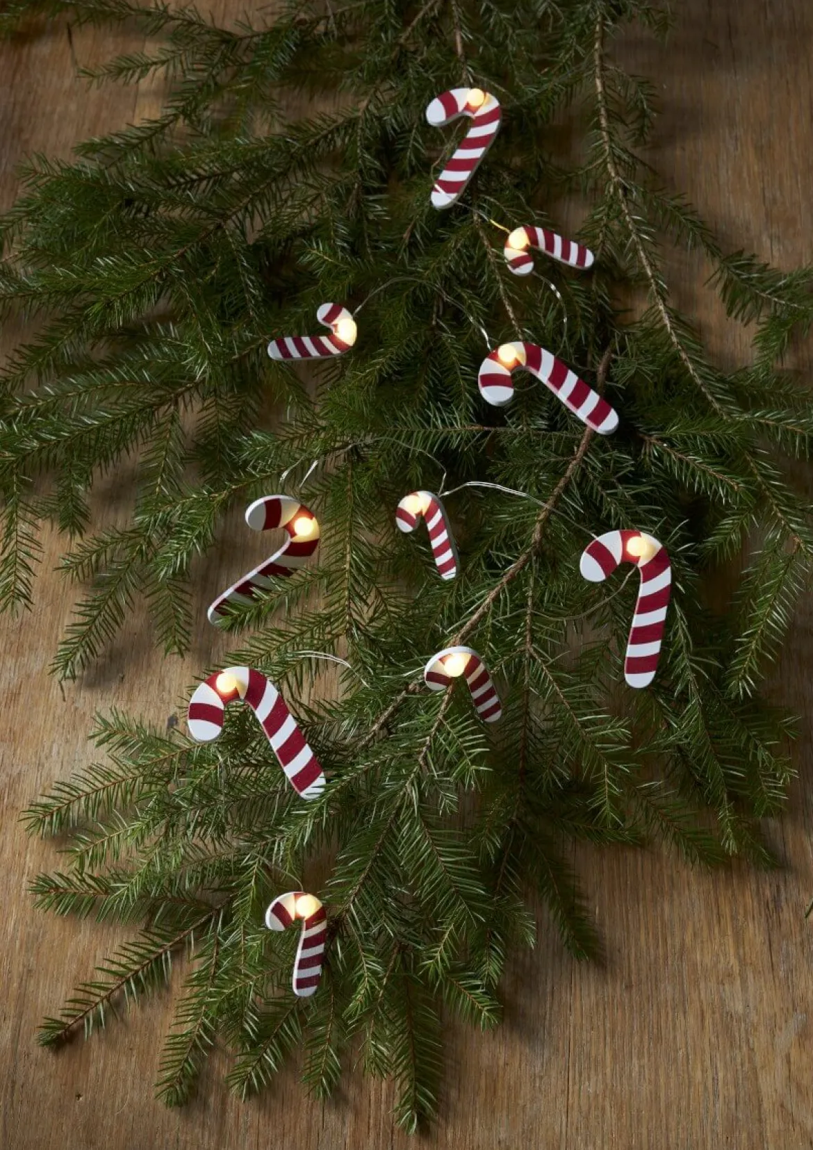 CANDYCANE Ljusslinga Batteri 1,35m 10LED Varmvit/Vit
