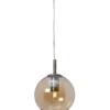 CAPELLA Fönsterlampa 18,5cm Antikmässing/Amber
