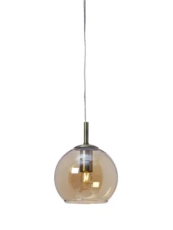 CAPELLA Fönsterlampa 18,5cm Antikmässing/Amber