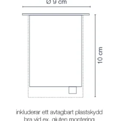 CASTOR Markspot 9cm 12V Svart IP67