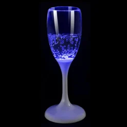 CHAMPANGEGLAS med LED 18cm Blå