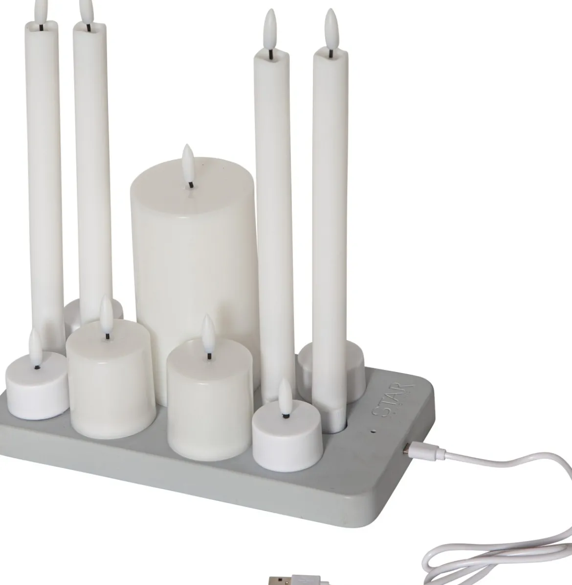 CHARGE MIX LED-Ljus 11-pack 27cm Vit