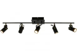 CILINDRO Takspot Rak 5L Dimbar 105cm Svart/Matt Mässing