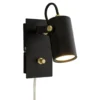 CILINDRO Väggspot LED 15cm Svart/Matt Mässing