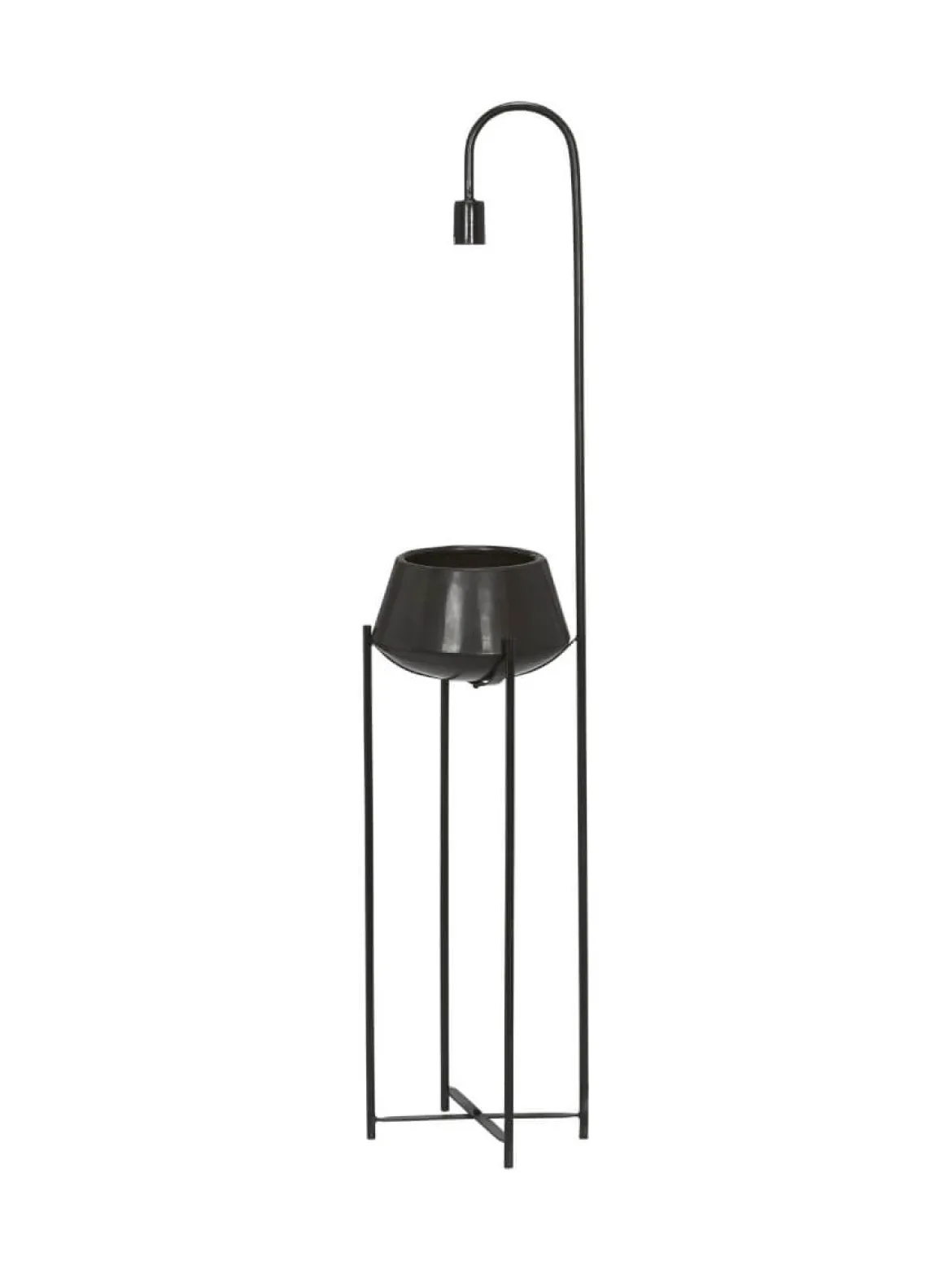 CORNELIA Golvlampa Blomkruka 140cm Svart