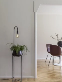 CORNELIA Golvlampa Blomkruka 140cm Svart
