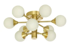 COSMOS Plafond bad 45,5cm Matt Mässing/Opalvit IP44