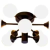 COSMOS Plafond bad 45,5cmSvart/Opalvit IP44