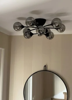COSMOS Plafond 52,5cm Svart/Rökgrå