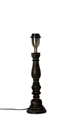COTTEX Lampfot E27 40cm Svart/Borstad mässing