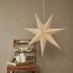 COTTON Pappersstjärna 60cm Beige