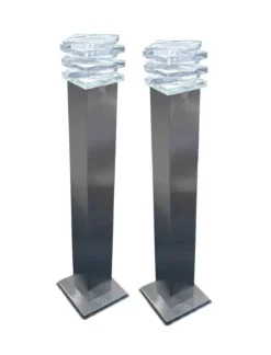 CRYSTAL LED Pollare 2-Pack Start Rostfritt Stål 50cm