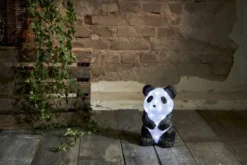 CRYSTALO Dekorationsfigur Panda 20L 27cm Svart