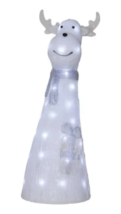 CRYSTALO Dekorationsfigur Ren 40L 51,5cm Vit