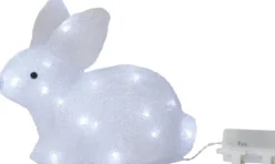 CRYSTALO Utomhusdekoration Kanin Batteri 27cm 30LED Klar IP44