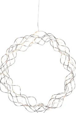 CURLY Hängande Krans 30cm Krom