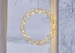 CURLY Hängande Krans 30cm Mässing