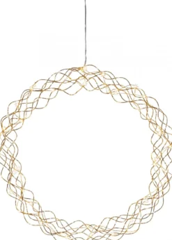 CURLY Hängande krans 45cm Mässing