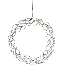 CURLY Hängande krans 30cm Svart