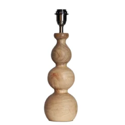 DEVON Lampfot E27 38cm Trä/Borstad mässing