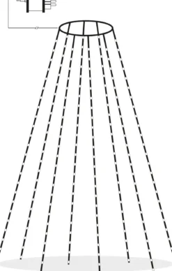 DEW DROP Julgransslinga 2m 160LED Flerfärgad/Grön IP44