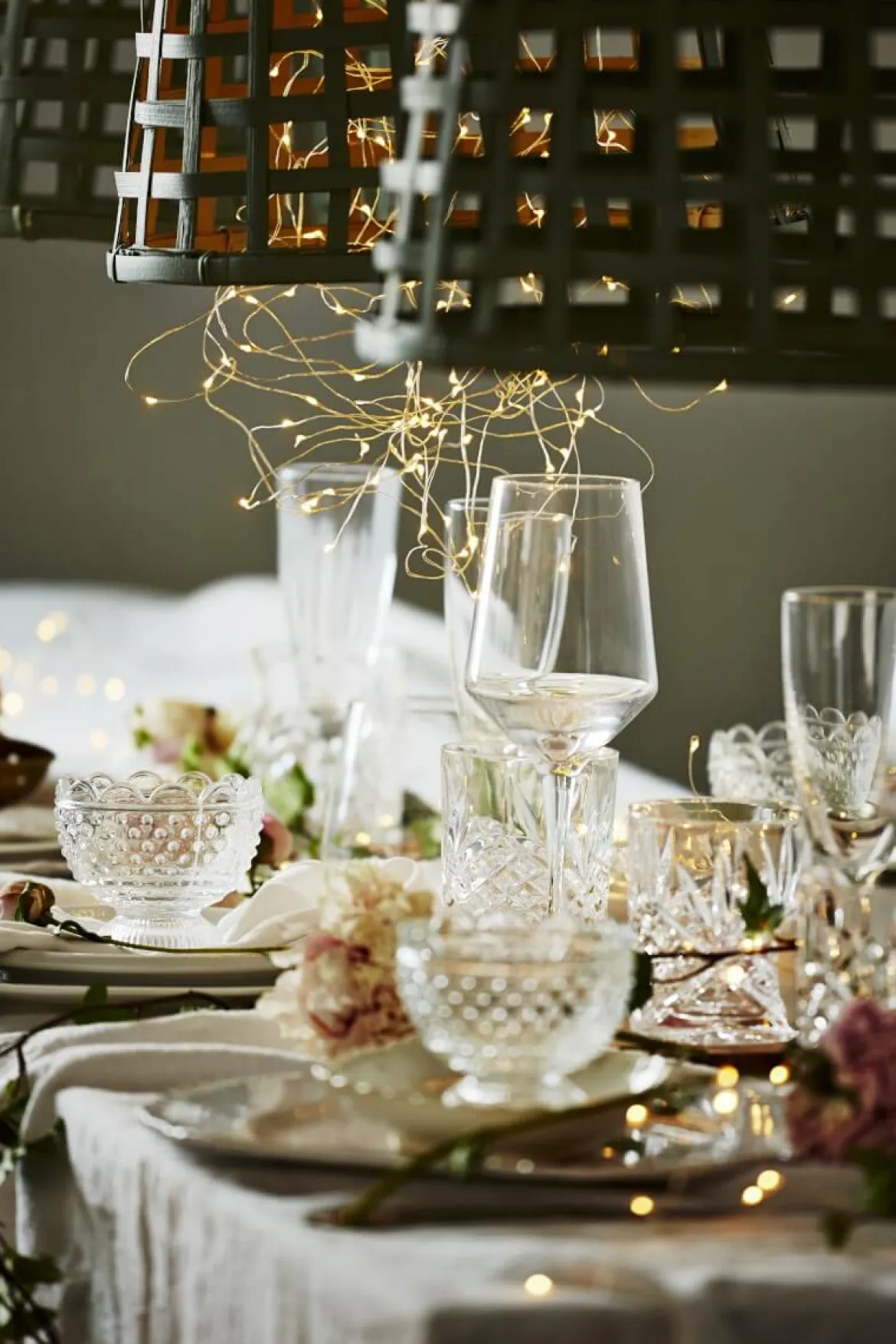 DEW DROP Ljusslinga 80cm 2000K Silver Varmvit
