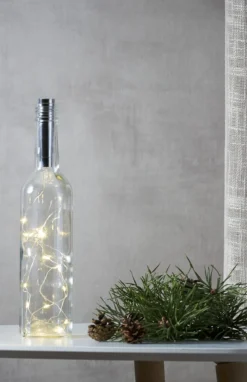 DEW DROP Ljusslinga 15L 75cm Silver Varmvit