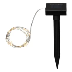 DEW DROP Solcells-Ljusslinga 5m Silver/Svart