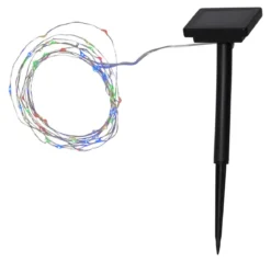 DEW DROP Solcells-ljusslinga 0,5cm 50LED Silver IP44