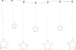 DEW DROP STARS Ljusgardin 1,2m 84LED Daylight/Silver