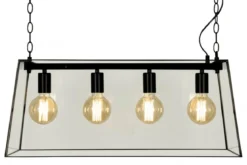 DIPLOMAT Taklampa Lång 4L 72cm Svart/Klar