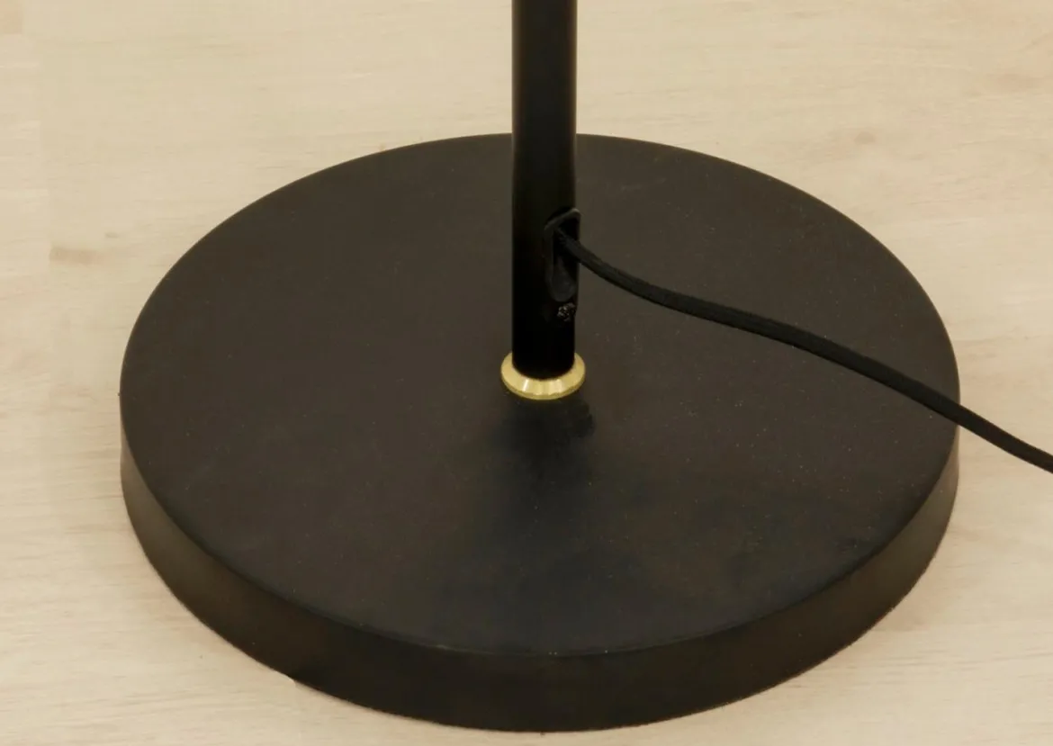 DUBLIN Golvlampa 140cm Svart/Matt Mässing