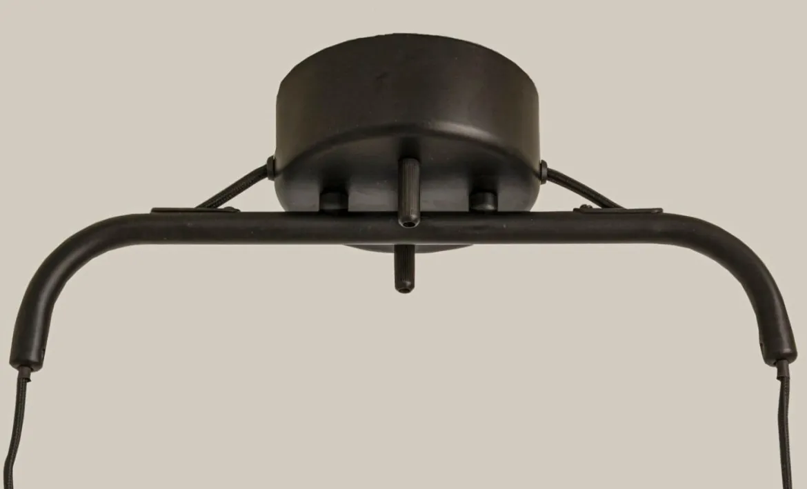 DUBLIN Taklampa 3:a 76cm Svart/Matt Mässing