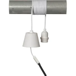 E27 BASIC Sladdställ m.Takkopp 3,5m Vit