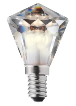 E14 Diamant Kristall Kallvit Dimbar 3,3W