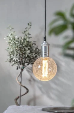 E27 Glob125 Decoled 1W 2000K 50lm Bubblig LED-Lampa