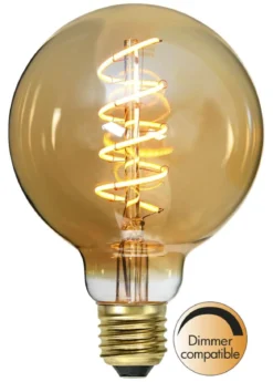 E27 Glob95 Dimbar Decoled Amber 3.2W 2000K 150lm LED-Lampa