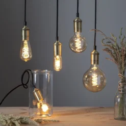 E27 Glob125 Dimbar Spiral Amber 3.2W 2100K 180lm LED-Lampa