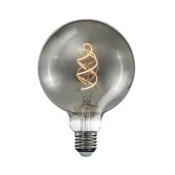 E27 Glob125 3-Stegs Dimbar 4W 150lm 1800K Curly Smoke