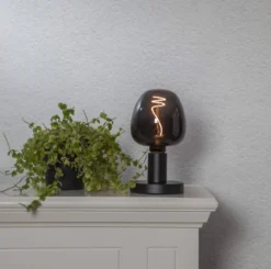 E27 Glob125 2W 2200K 40lm Svart LED-Lampa