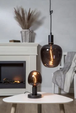 E27 Glob125 2W 2200K 40lm Svart LED-Lampa
