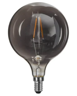 E14 Heavy smoke SoftGlow Glob95 1.4W 2100K 55lm LED-Lampa